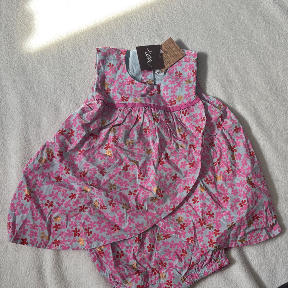 Tea Collection Pink Floral Kids Dress